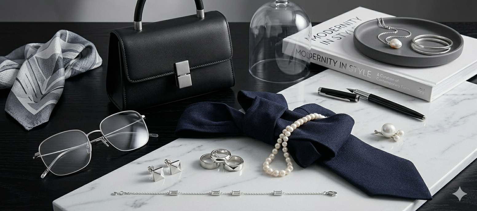 Cravate Noire en Twill Structuré – L'Essentiel Moderne